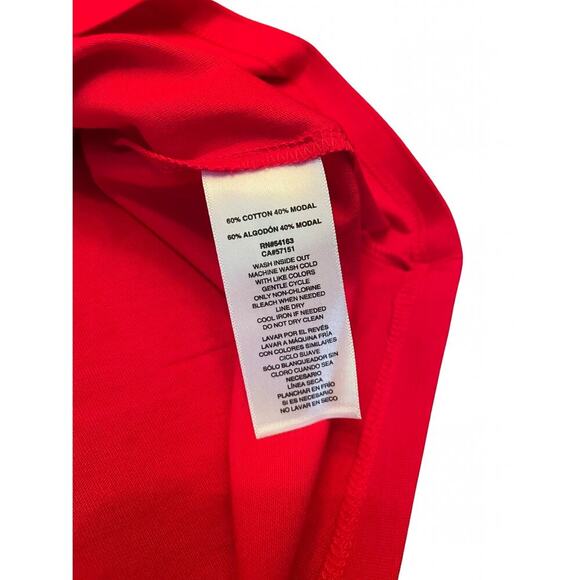 Nautica Jeans Logo Sailboat T-Shirt Red Size Large New with Tags 0506G - Picture 5 of 6